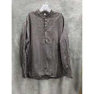 Wah Maker Frontier Clothing Popover Shirt Mens XXL Bib Front Western Made in USA